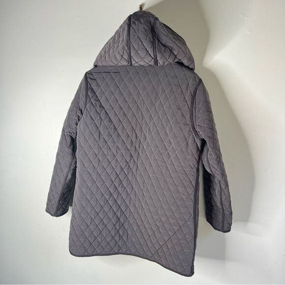 Garnet Hill Essential Quilted Car Coat Sz 14 - Picture 14 of 16
